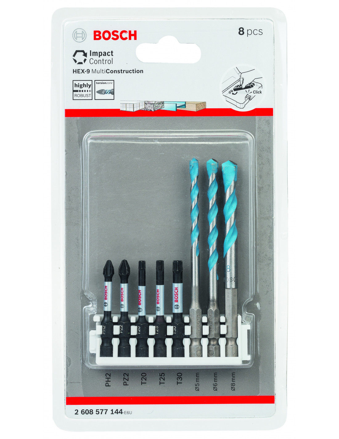 BOSCH Set de 3 forets hexagonal Multi-construction - 2608589529