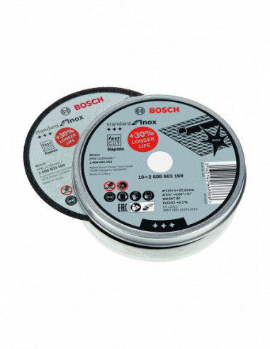 Comprar Disco de corte rectos para inox "Standard for Inox Rapido" (Ø 115). Ref: 2608603254
