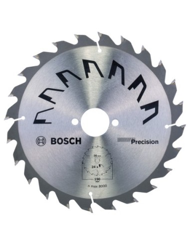 Hoja de sierra circular PRECISION Ø190 mm, Taladro 30 mm, T24